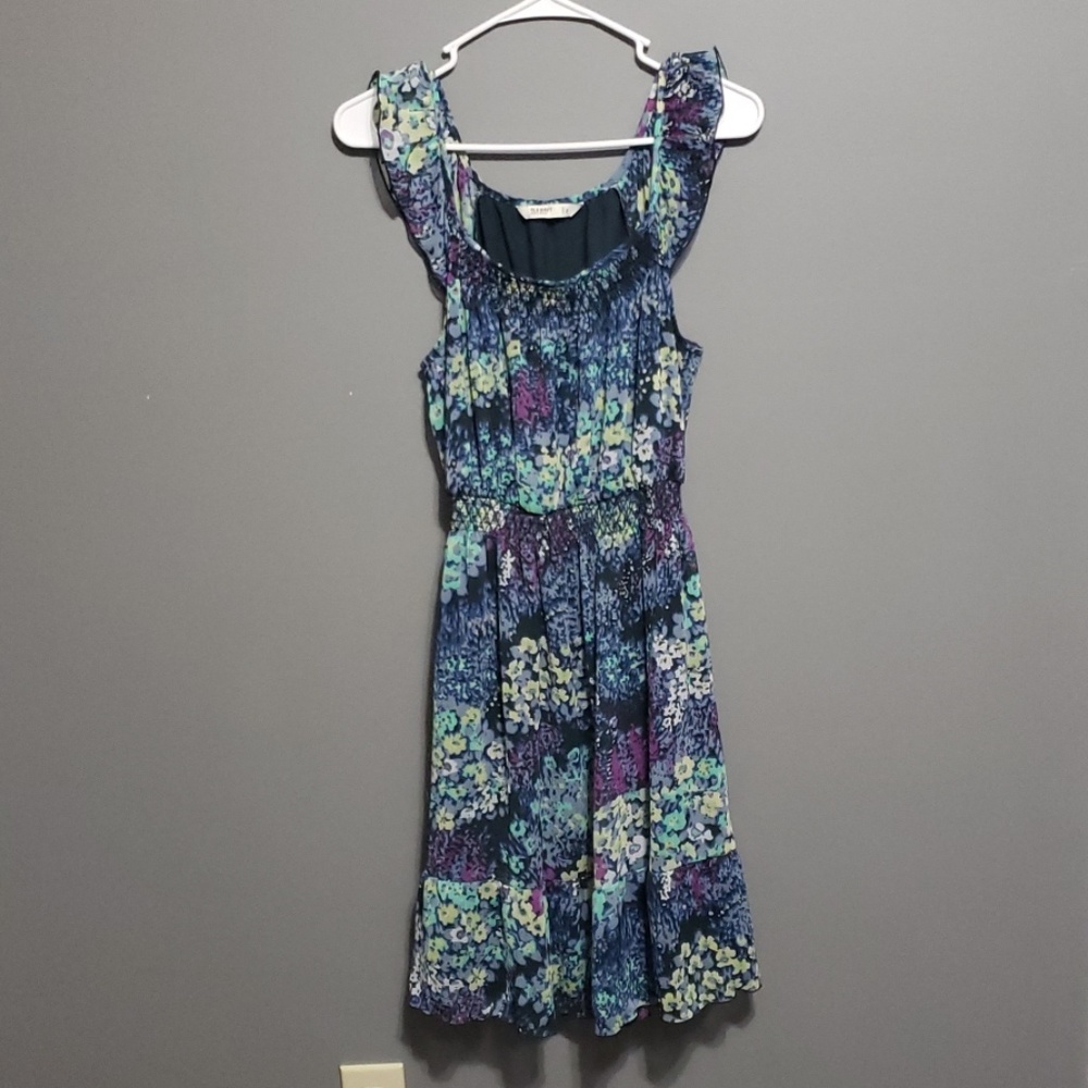 Old Navy Midi Green Floral Dress Size Small